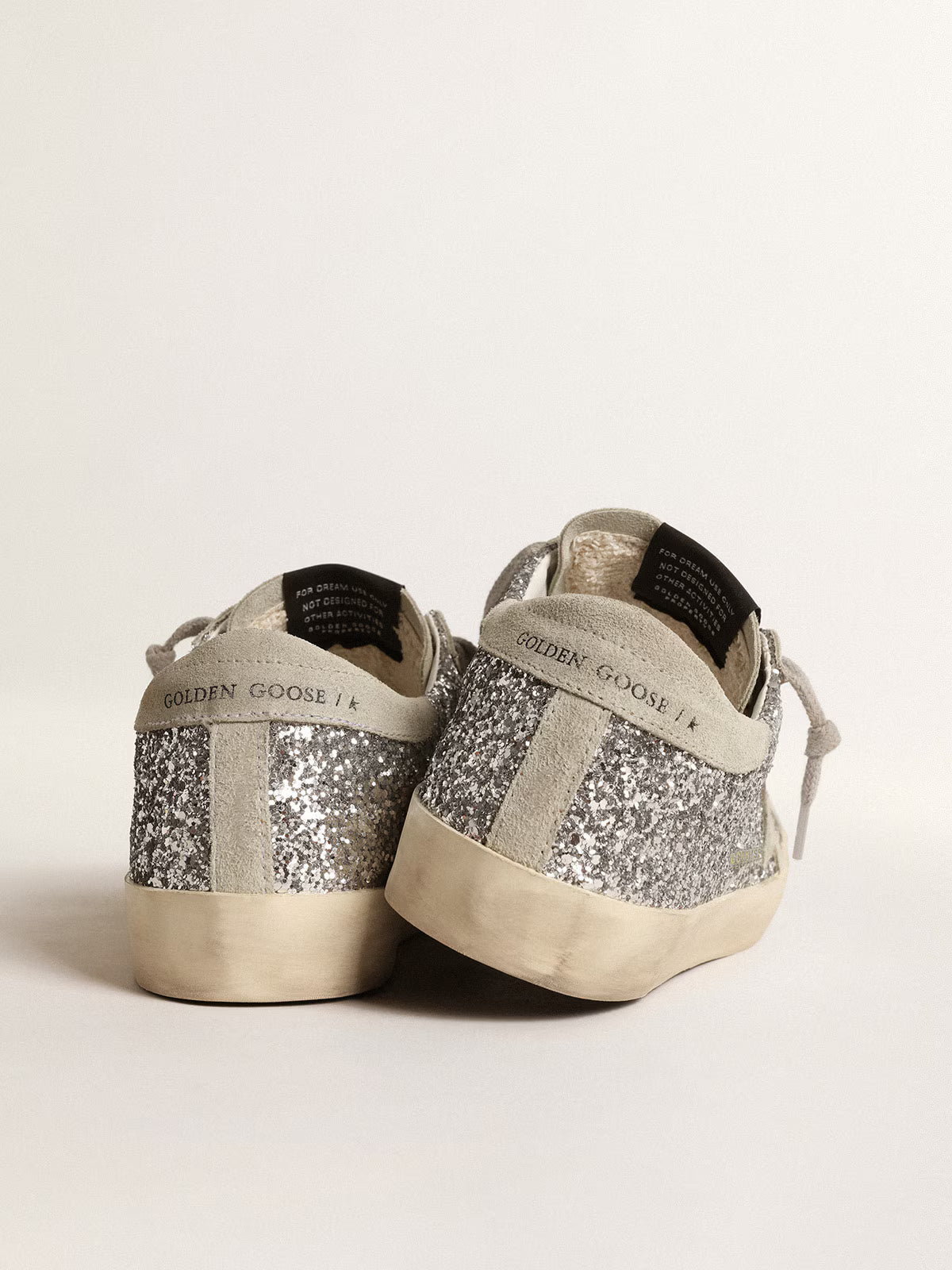 Golden Goose Super-Star à paillettes argentées