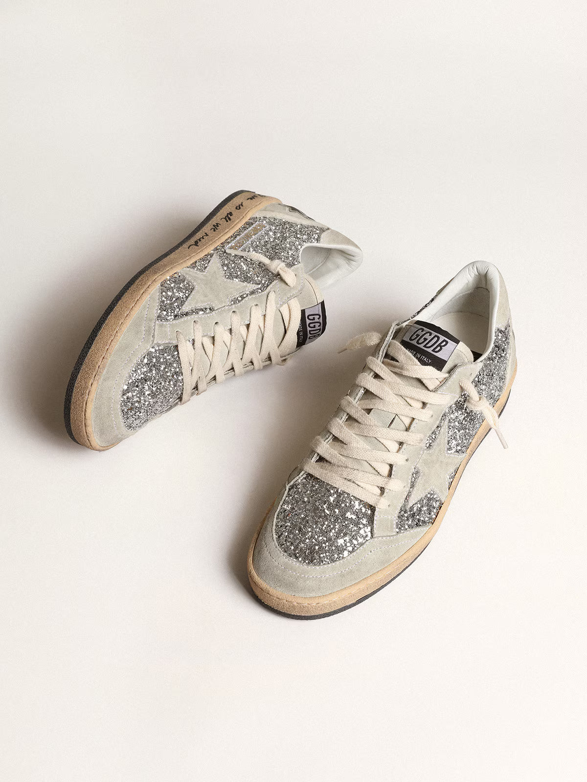 Golden Goose Ball Star pour femme à paillettes argentées