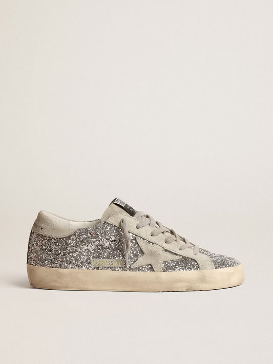 Golden Goose Super-Star à paillettes argentées