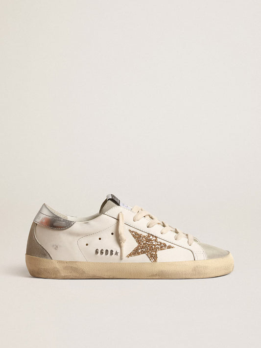 Golden Goose Super-Star avec étoile à paillettes dorées